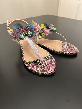 Betsey Johnson Prilla Embellished Thong Sandals 7.5